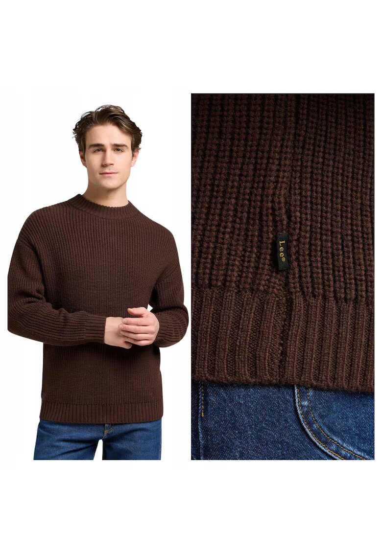 Lee Мъжки пуловер - Chunky Crew Neck - Regular Fit - Без закопчаване - Кръгло деколте - Дълги ръкави - Без джобове - Памук - S INTL