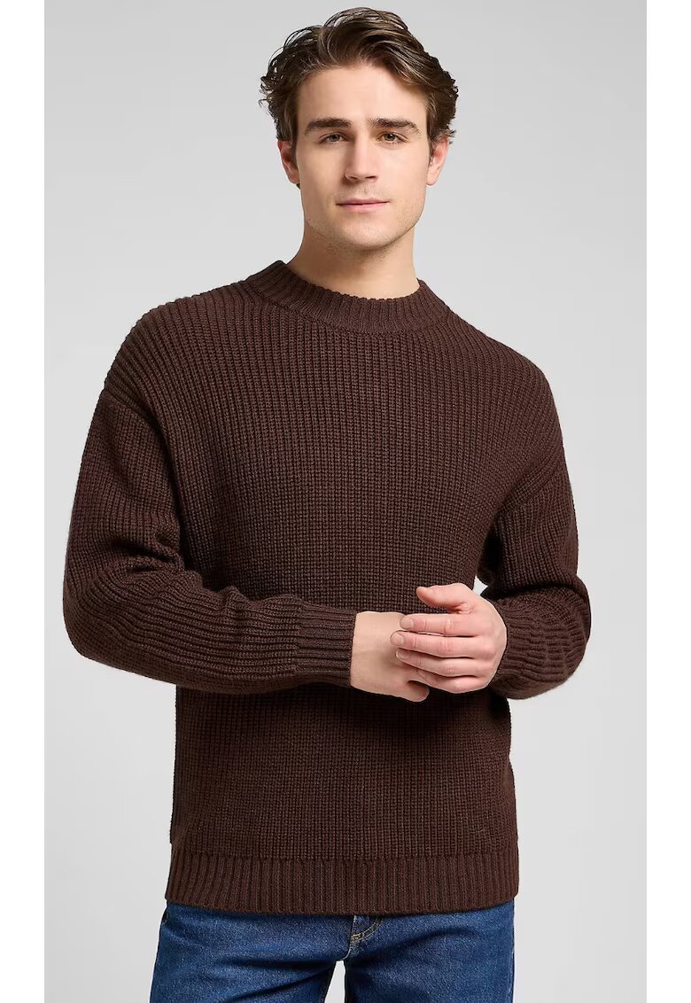 Lee Мъжки пуловер Chunky Crew Neck - вълна - свободна кройка