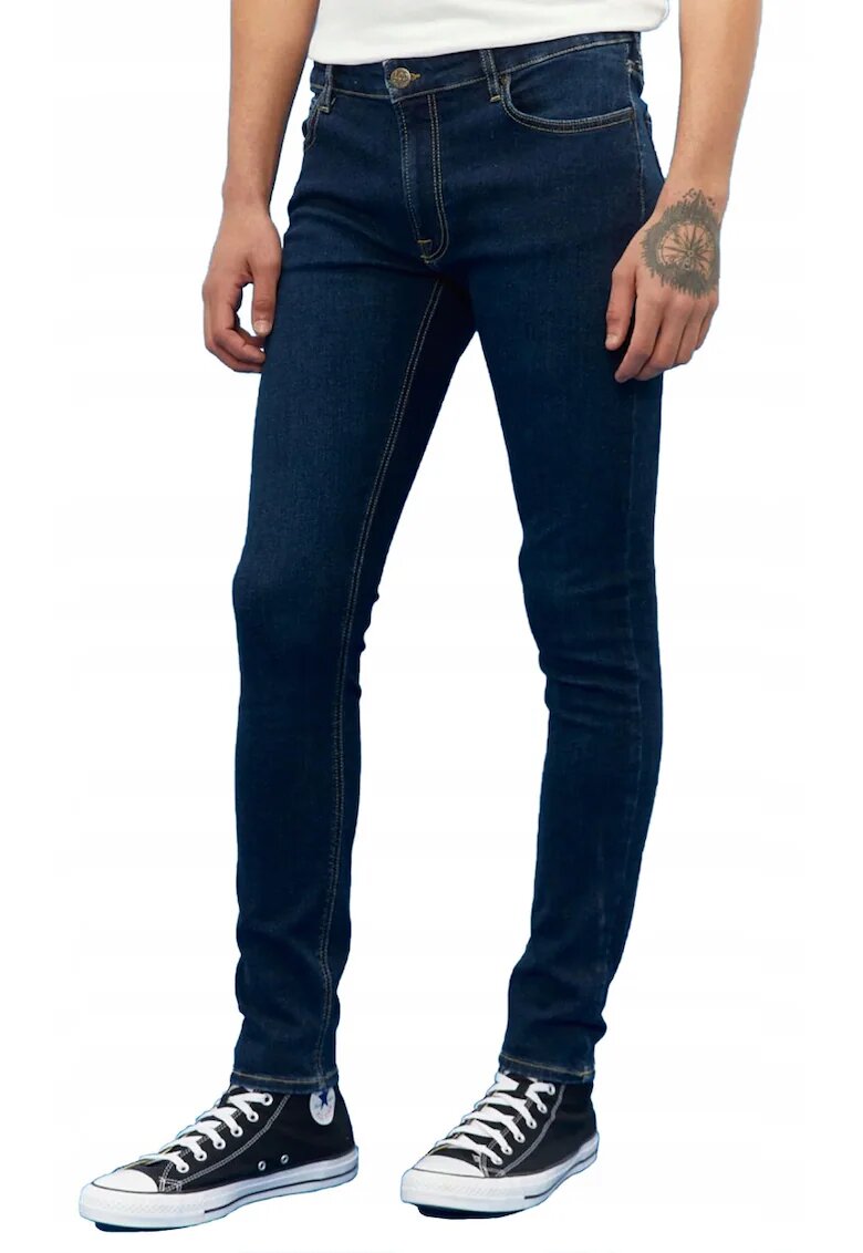 Lee Мъжки skinny дънки Malone - тъмносини - еластични - колекция Premium Quality - Син