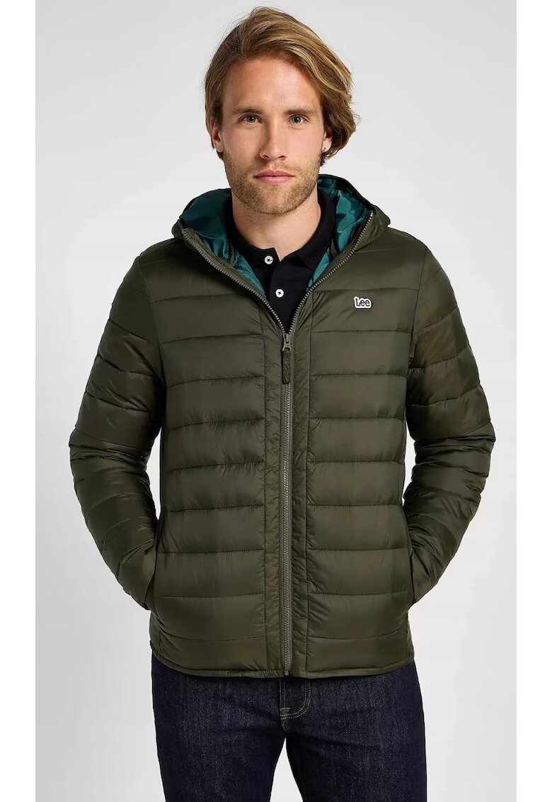 Lee Мъжко яке - LIGHT PUFFER JACKET - мулата - зелено - памук