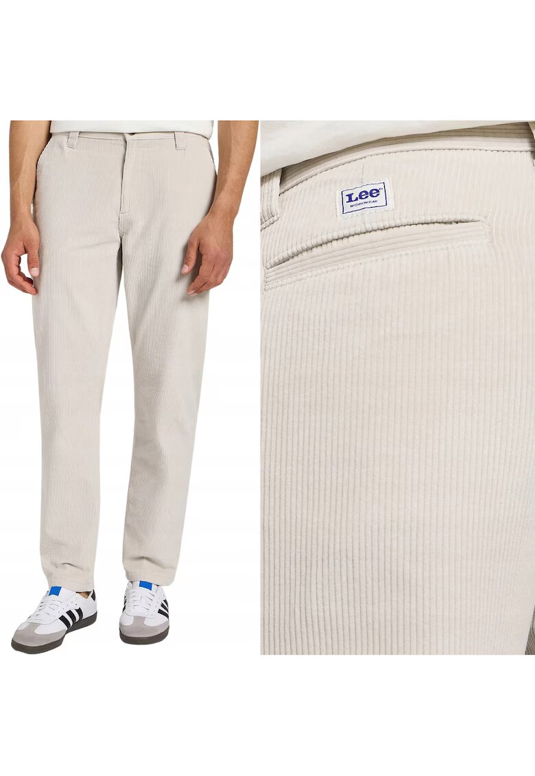 Lee Панталони Chino Relaxed Workwear Екрю - Памук - L34 - Бял