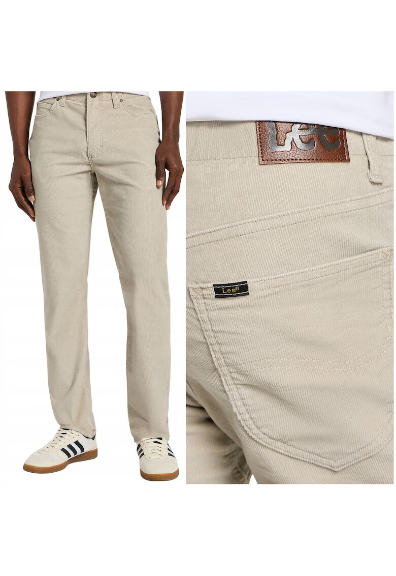 Lee Панталони Slim Fit Extreme Motion бежови конусовидна кройка