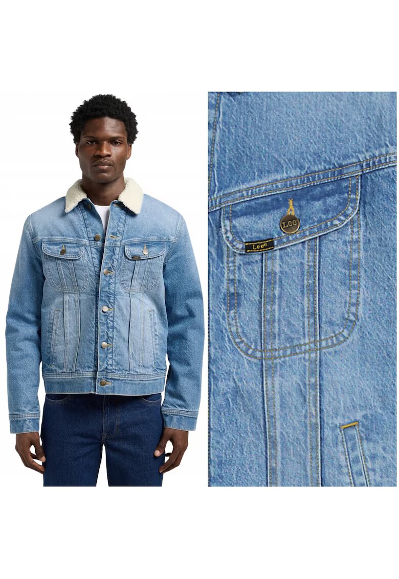 Lee SHERPA JACKET The Frank Подплатено дънково яке с изкуствена кожа XXL