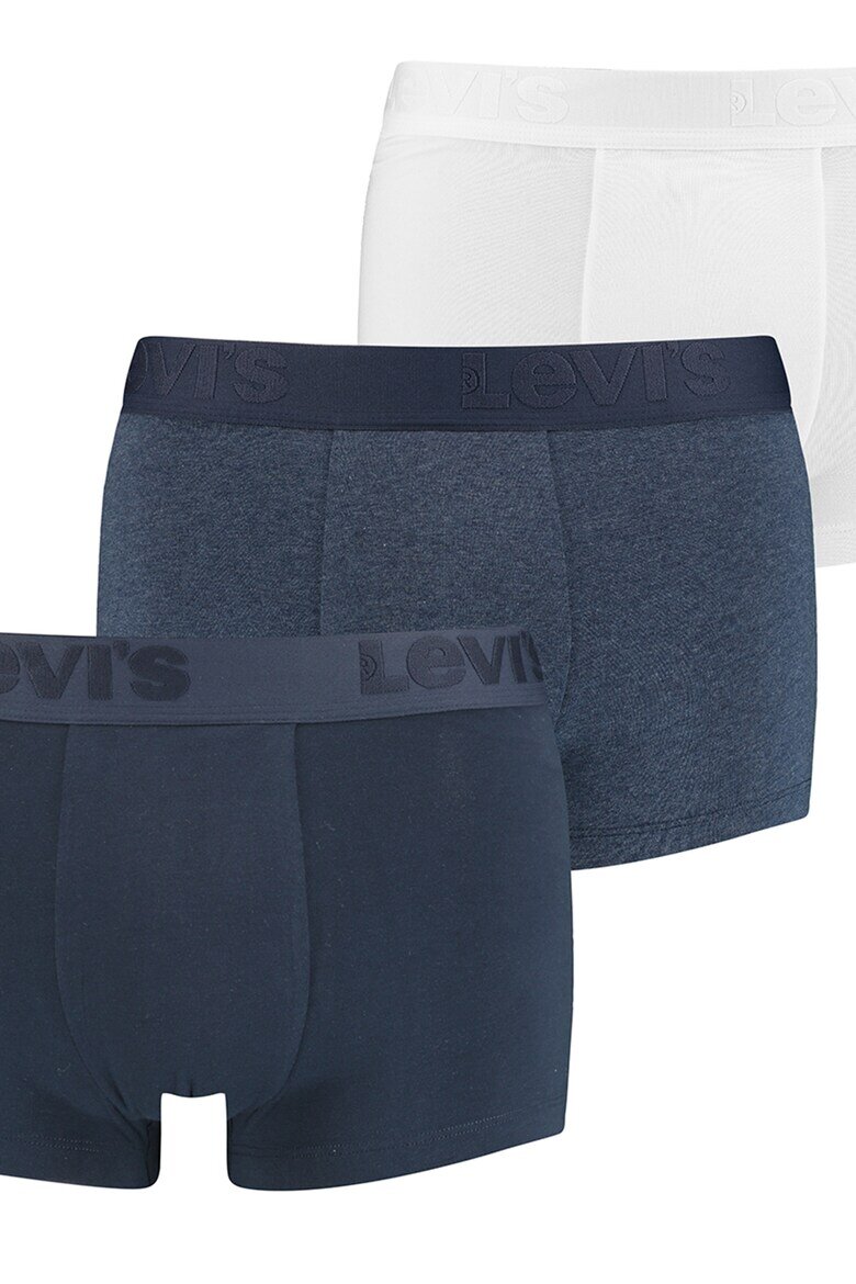 Levi's Боксерки с лого на талията - 3 чифта Бял/Избелял флот/Тъмносин