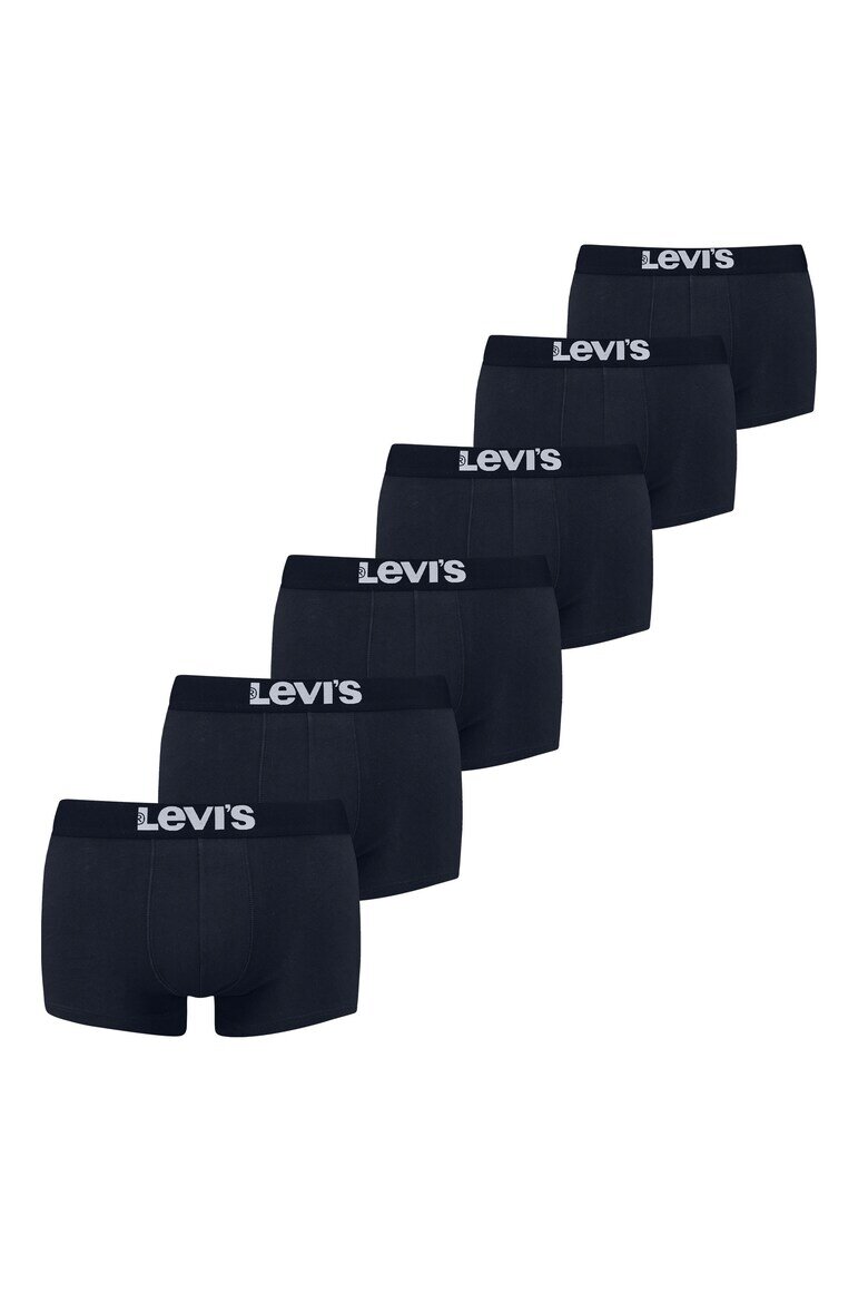 Levi's Боксерки с лого на талията 6 чифта Тъмносин