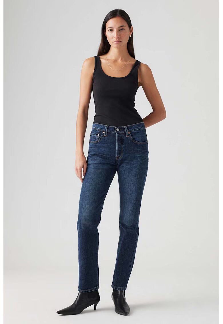 Levi's Дънки 501® със средновисока талия - Тъмносин/Меланж тъмно син