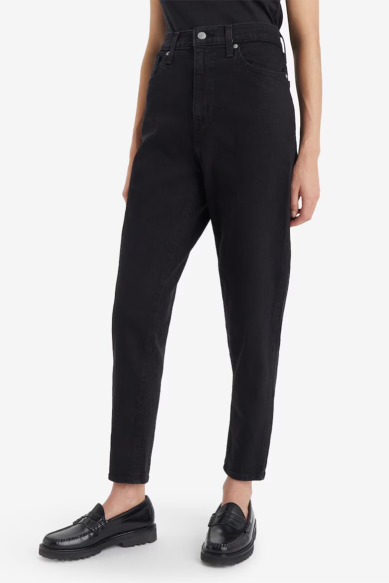 Levi's Дънки Mom с висока талия Избеляло черно