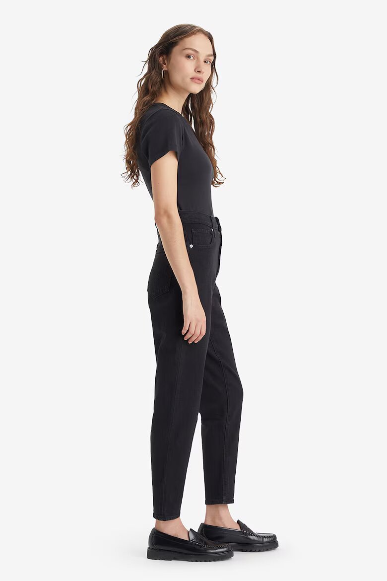 Levi's Дънки Mom с висока талия Избеляло черно