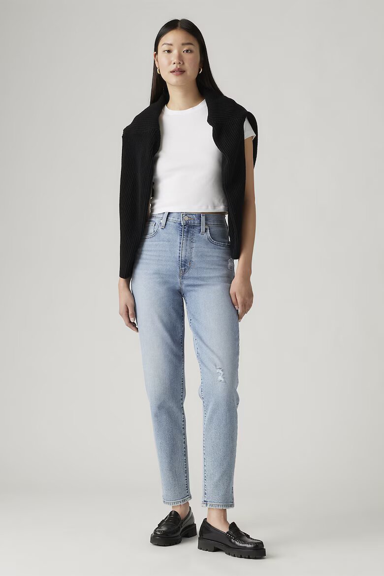 Levi's Дънки Mom с висока талия Светлосин