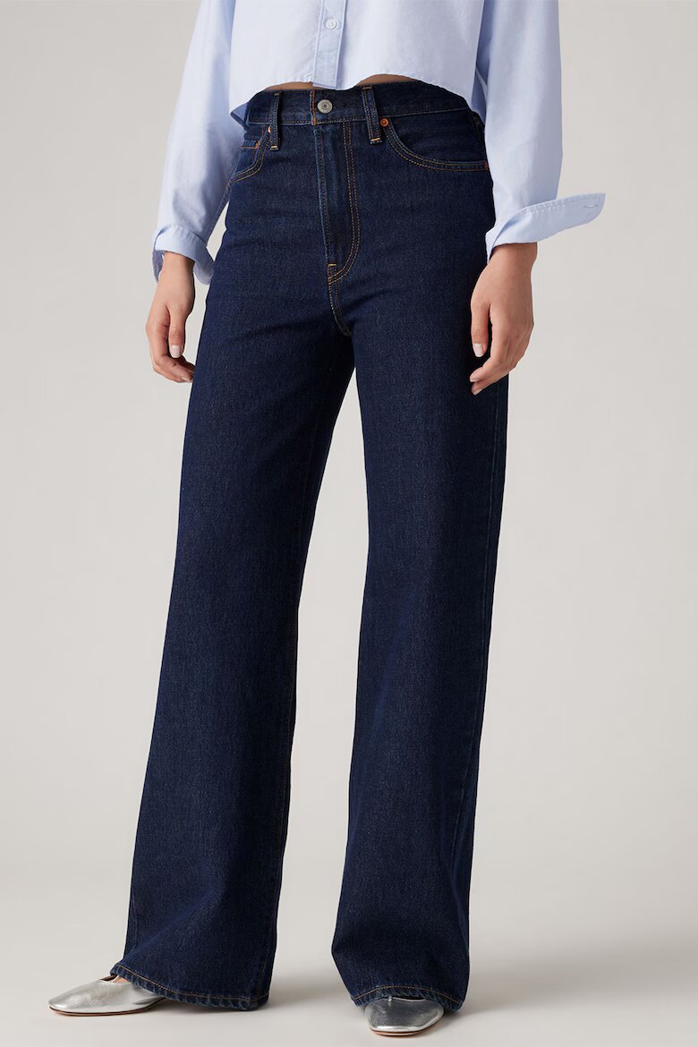 Levi's Дънки Ribcage с широк крачол Небесносин