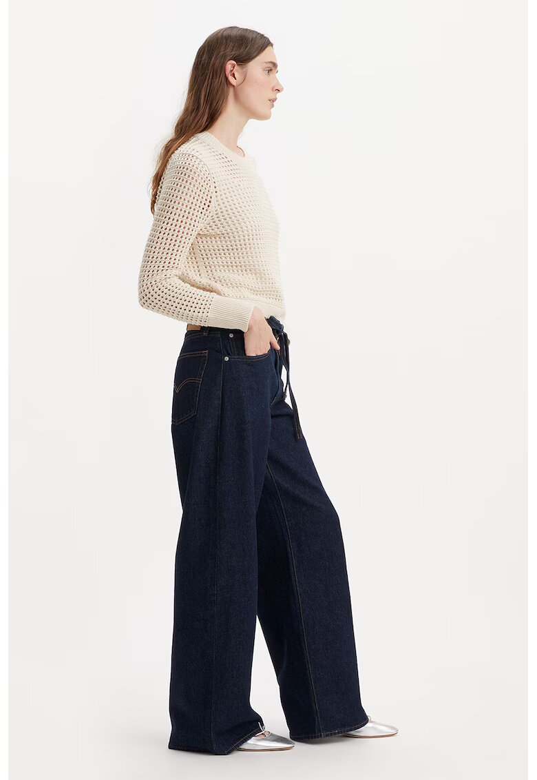 Levi's Дънки с широк крачол и захабен ефект - Тъмносин