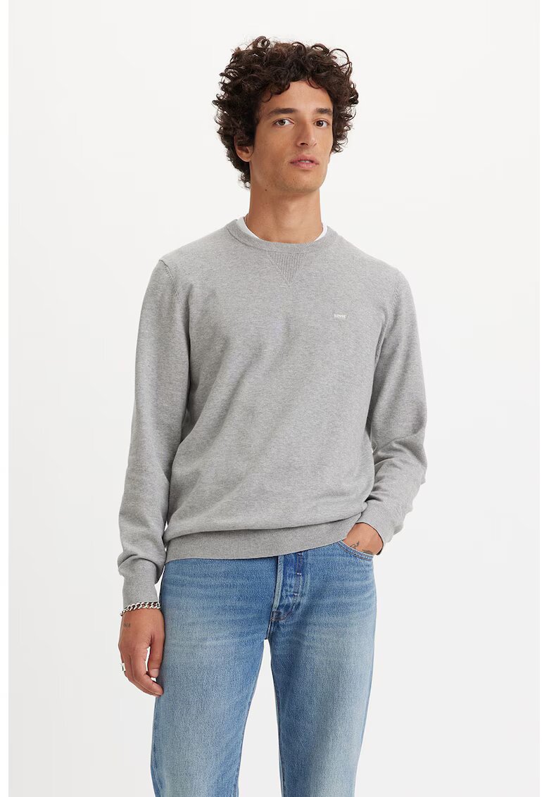 Levi's Фино плетен пуловер Housemark - Сив