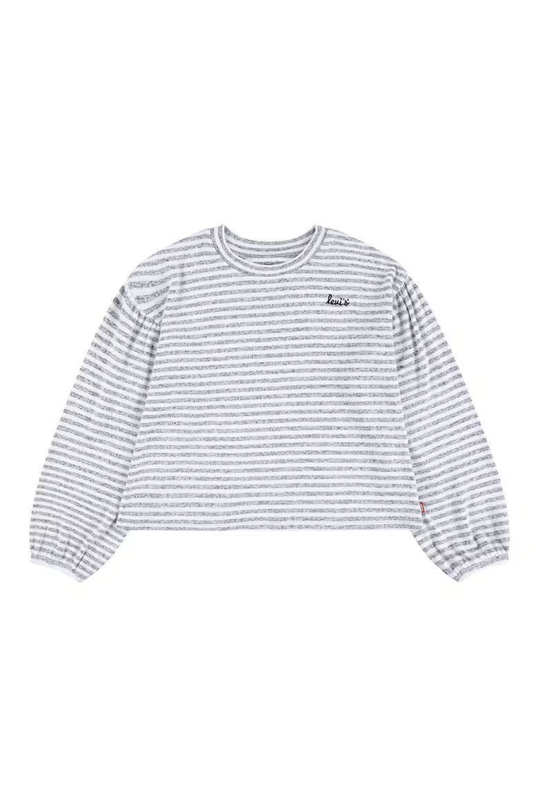 Levi's Къс раиран пуловер Сив меланж/Бял
