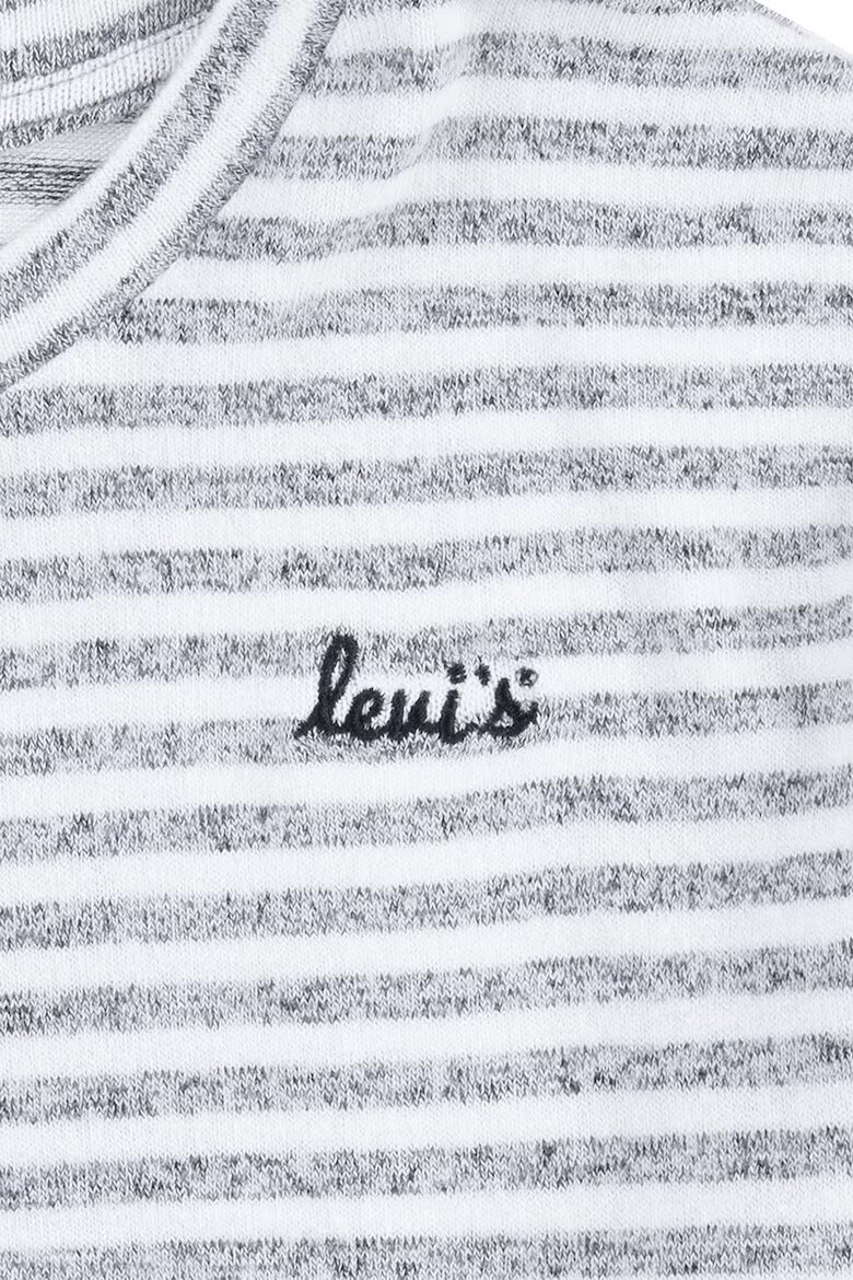 Levi's Къс раиран пуловер Сив меланж/Бял