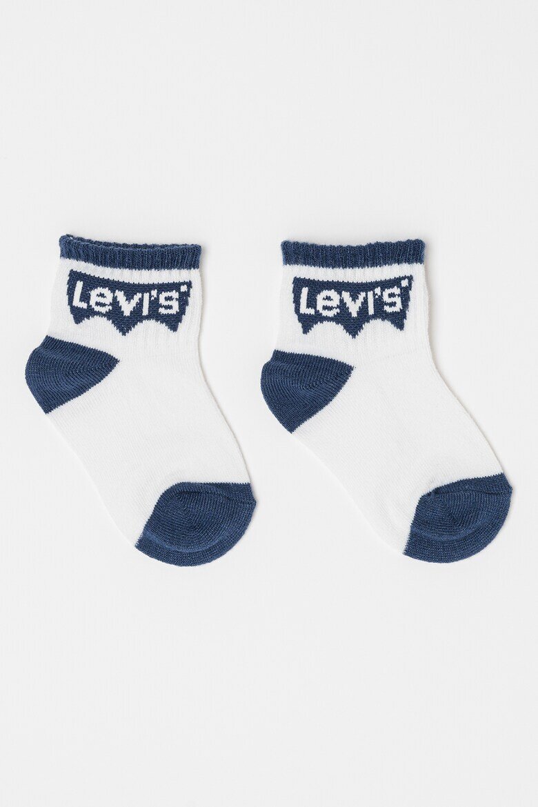 Levi's Къси чорапи с лого - 3 чифта Червен/Бял/Тъмносин
