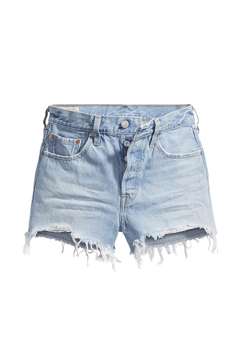 Levi's Къси дънки 501® с незавършен подгъв - Светлосин