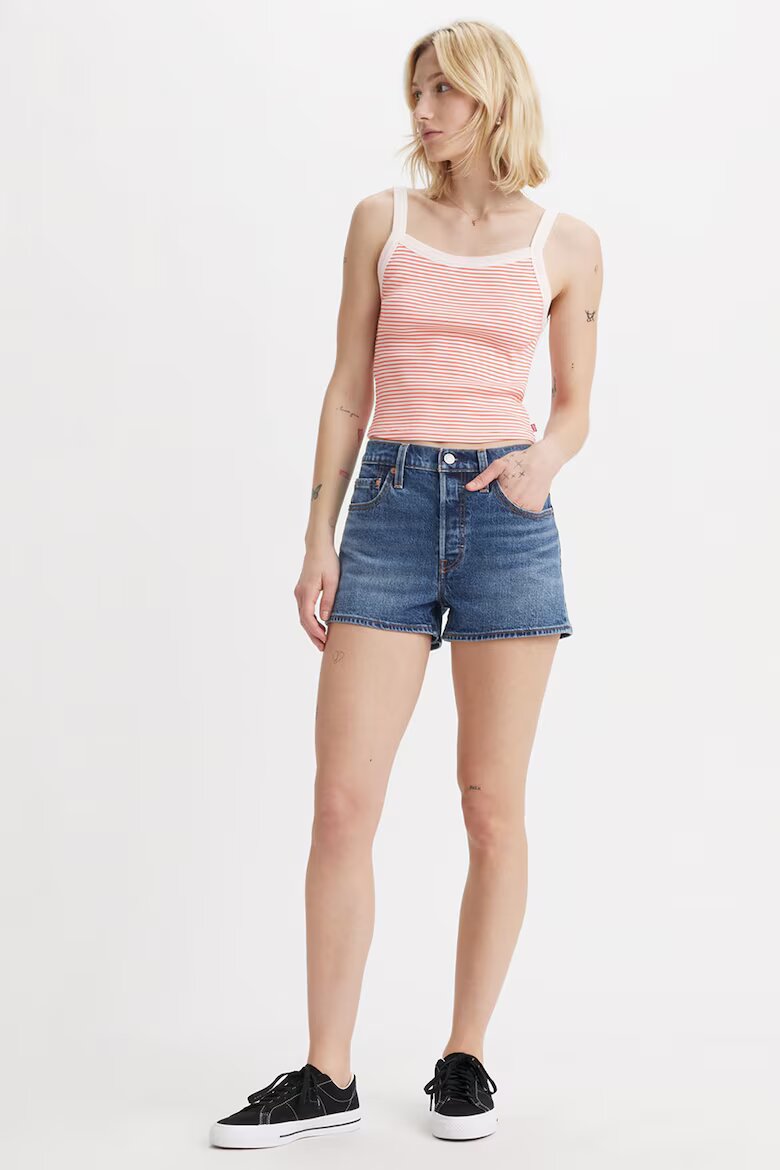 Levi's Къси дънки 501® с висока талия Прашно синьо