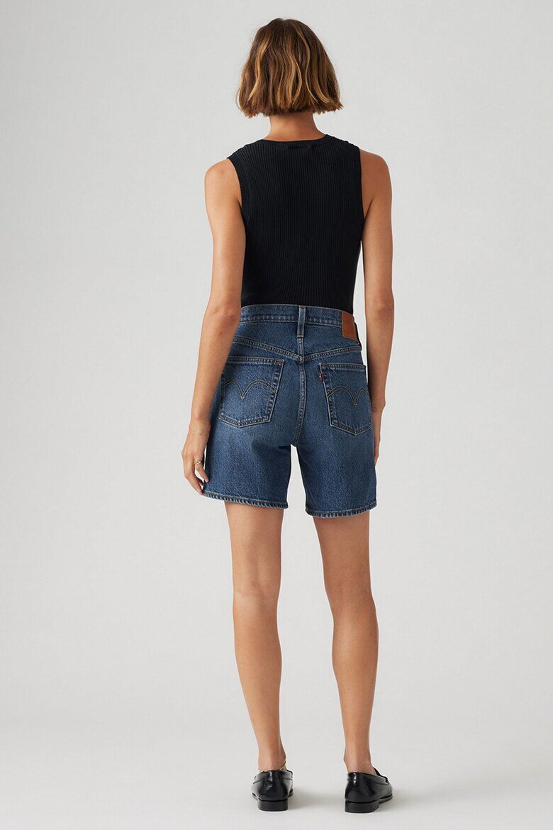 Levi's Къси дънки 501® с висока талия Прашно синьо/Бледочервен/Светло бежово