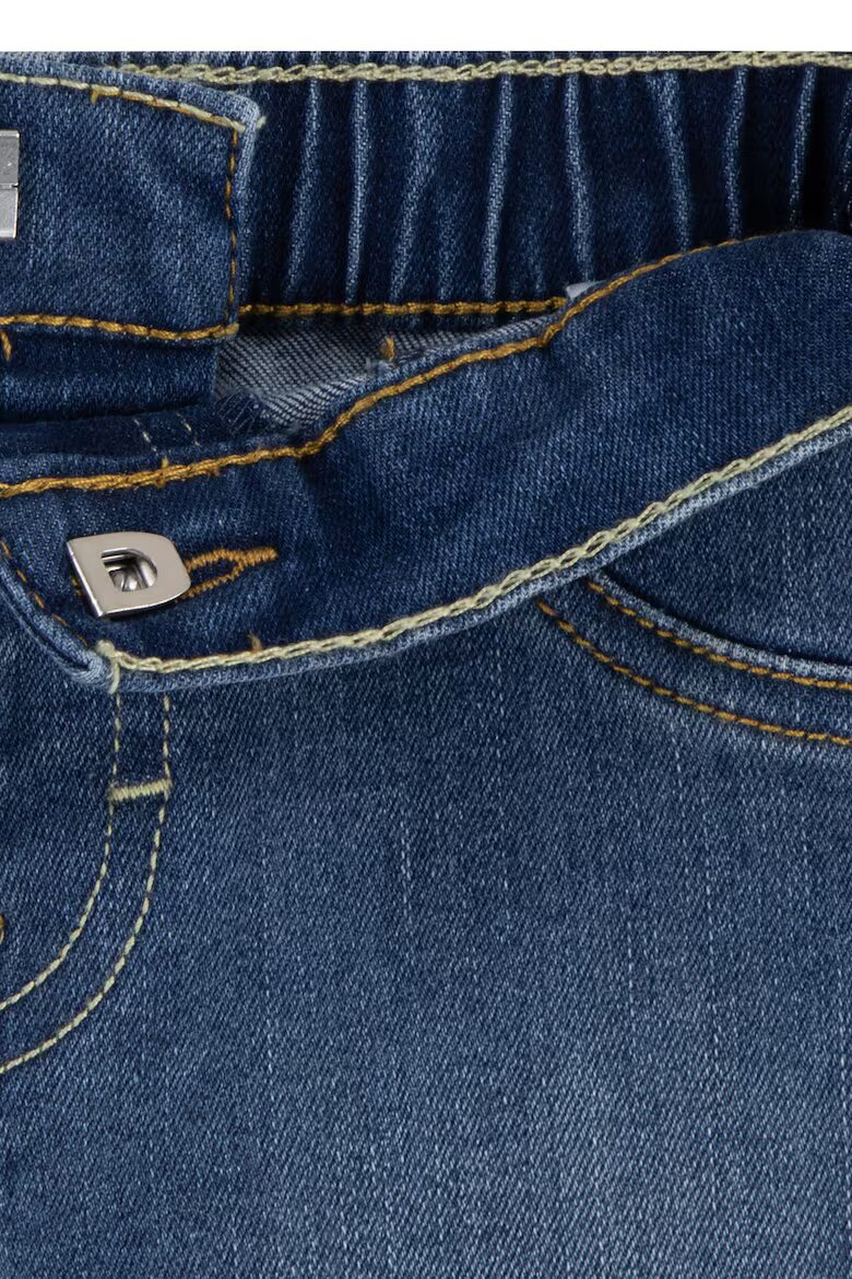 Levi's Къси дънки и тениска с принт Бял/Кафяв/Прашно синьо