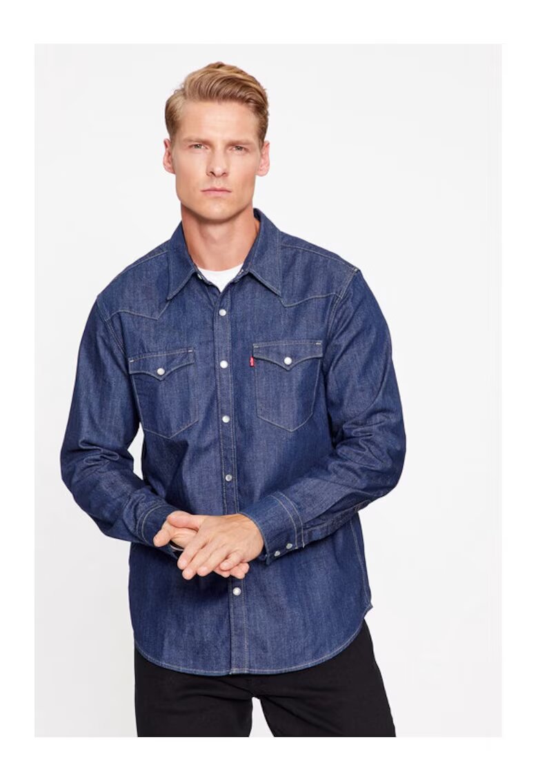 Levi's Мъжка риза - 437143 - тъмносиня - памук