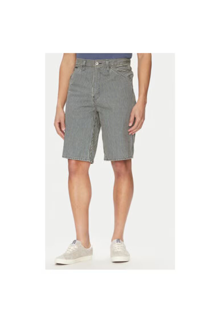 Levi's Мъжки дънкови шорти 001K8-0002 - Памук - Бял/Черен - Бял/Черен