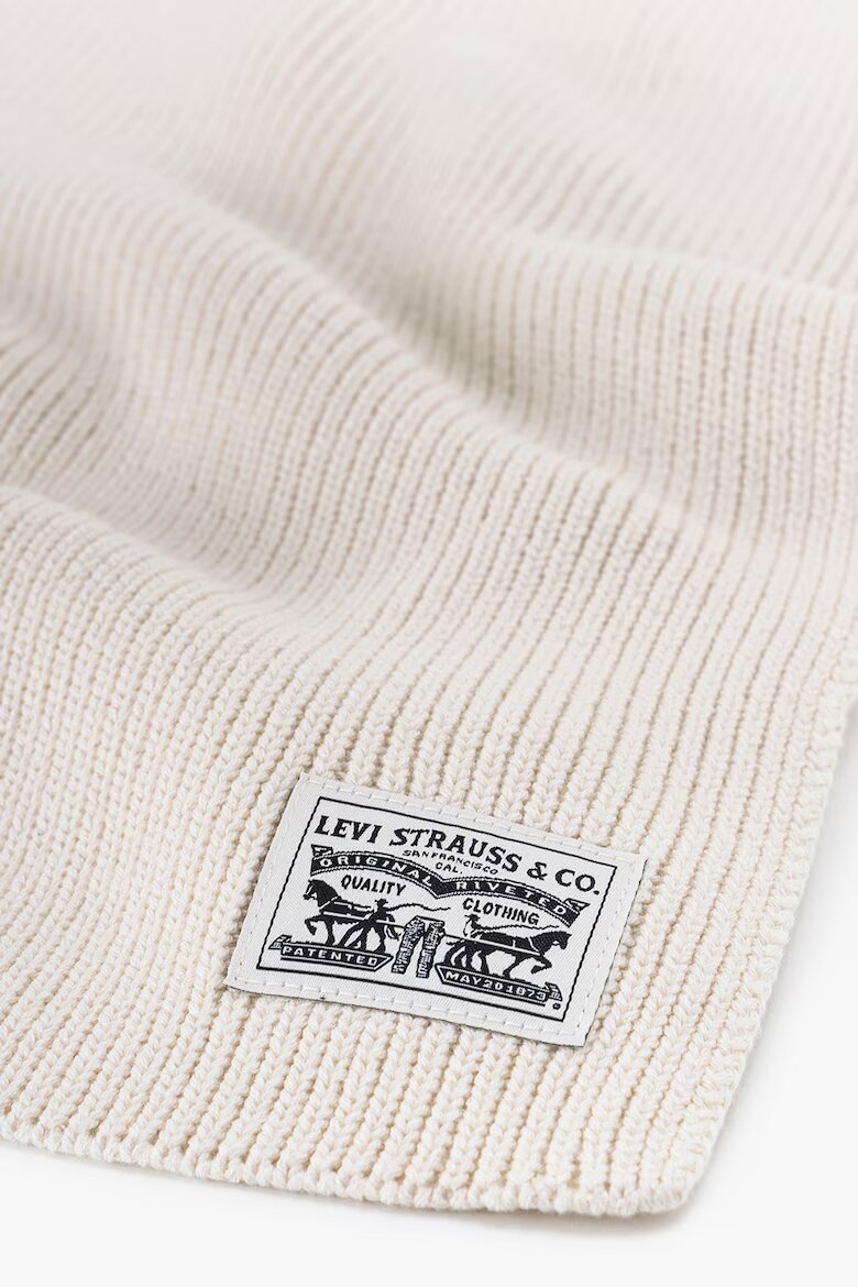Levi's . Памучен шал с лого Крем