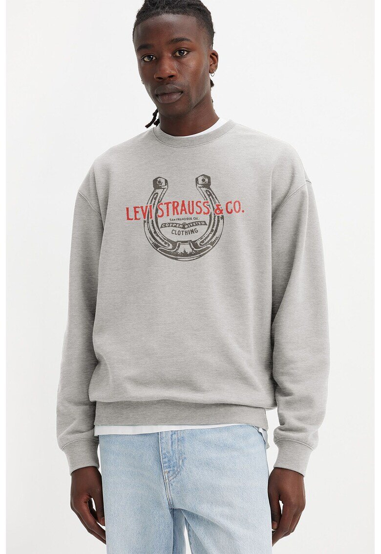 Levi's Ссуитшърт със свободна кройка - Червен/Тъмносин/Сив меланж