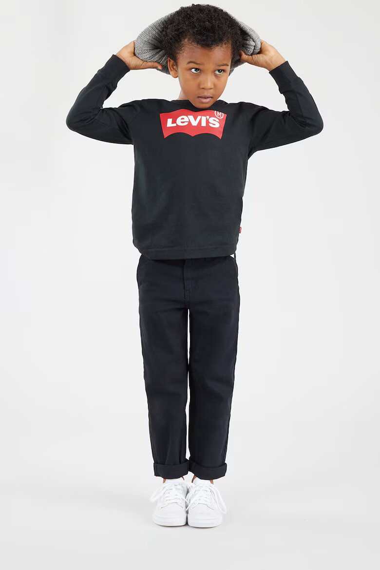 Levi's Памучна блуза с лого Черен/Бял/Аленочервен