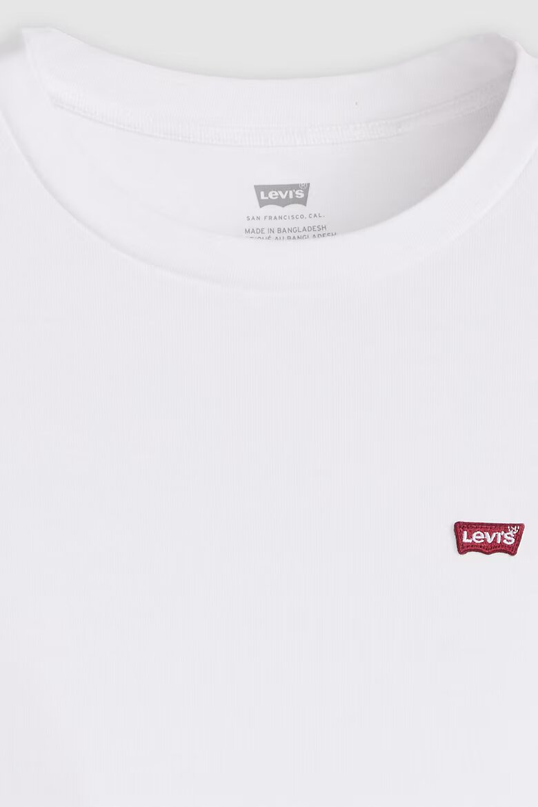 Levi's Памучна слим тениска Essential Бял