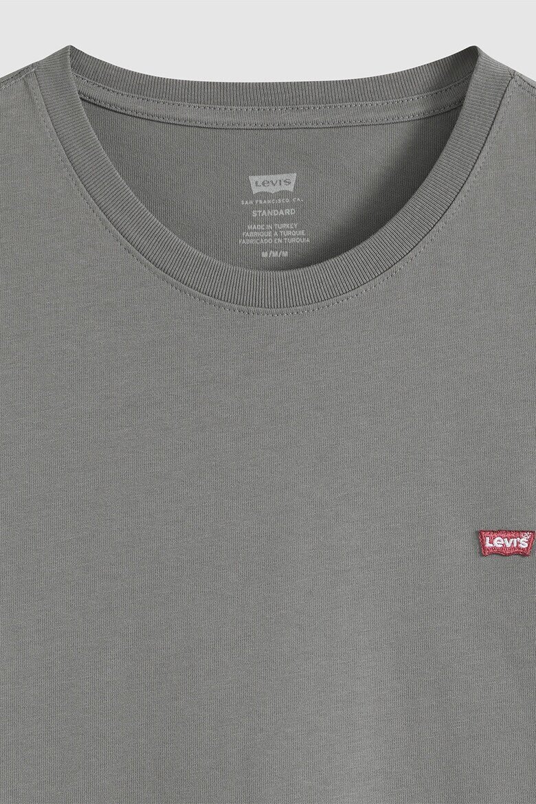 Levi's Памучна тениска Original Housemark с лого Пепеляво сиво