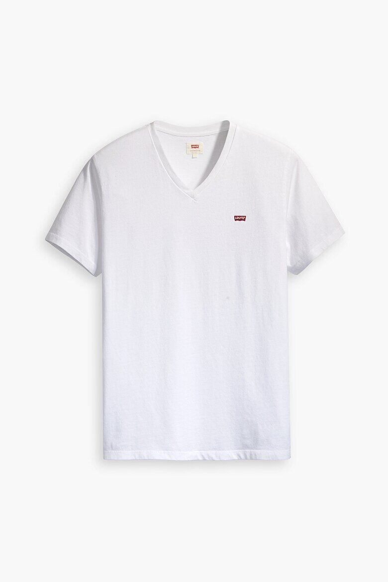 Levi's Памучна тениска с шпиц Бял
