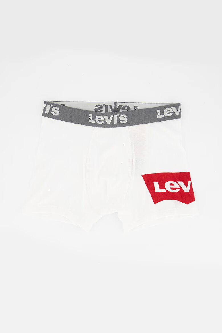 Levi's Памучни боксерки с лого 2 чифта Червен/Бял/Сив