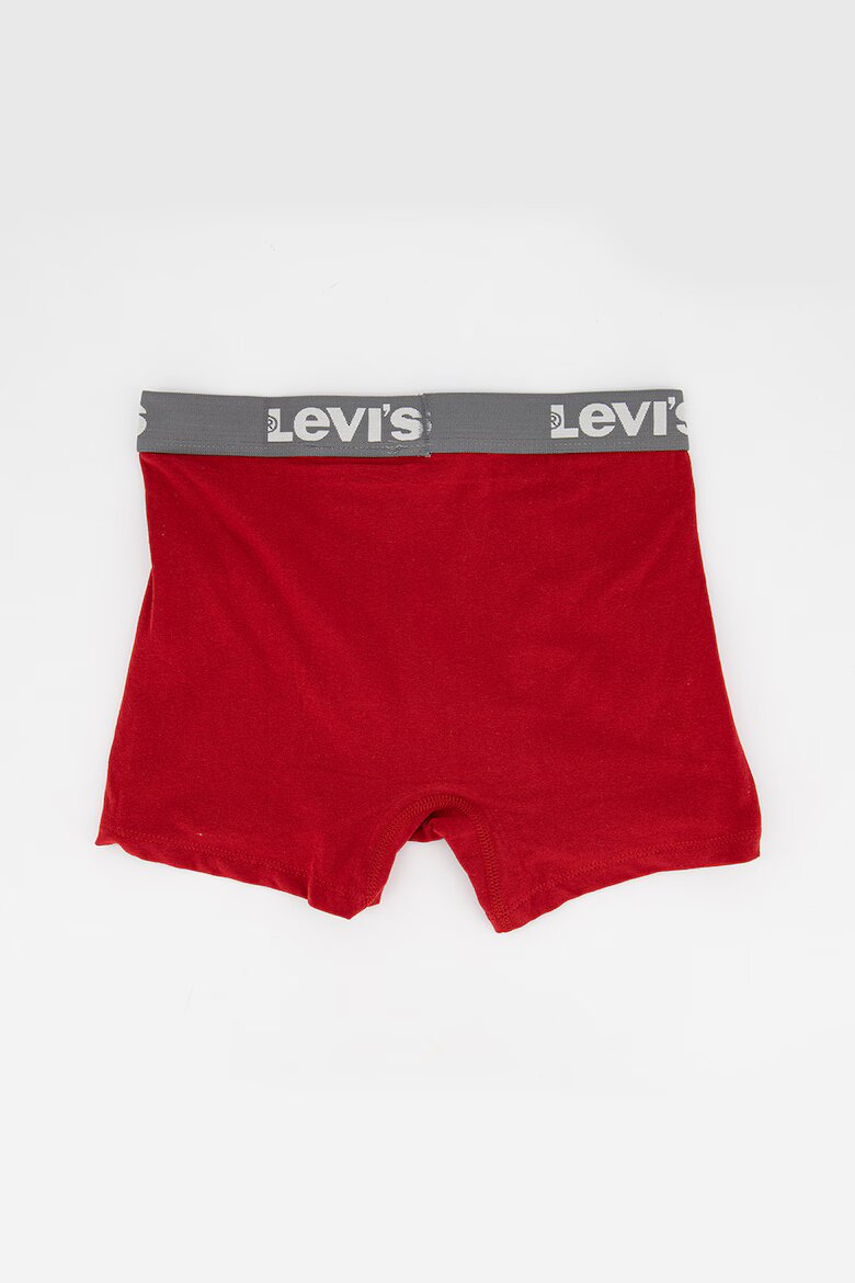 Levi's Памучни боксерки с лого 2 чифта Червен/Бял/Сив