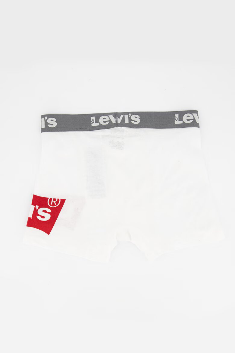 Levi's Памучни боксерки с лого 2 чифта Червен/Бял/Сив