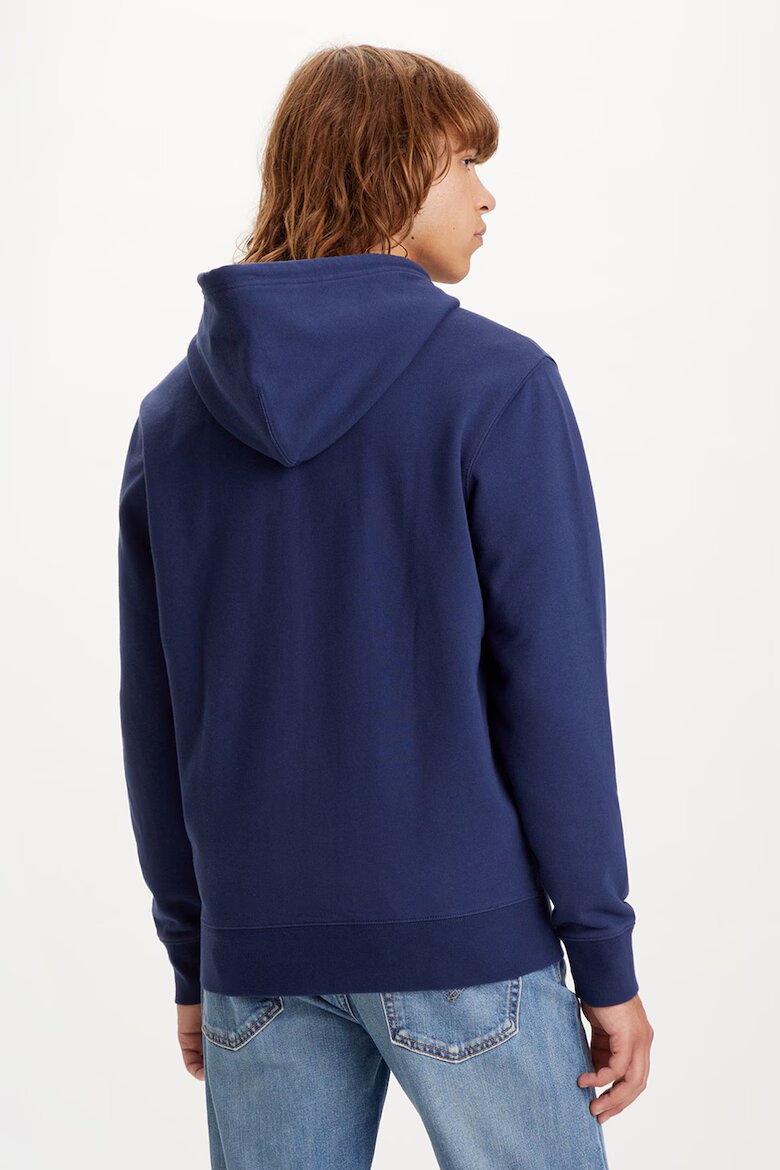Levi's Памучно худи с цип Тъмносин