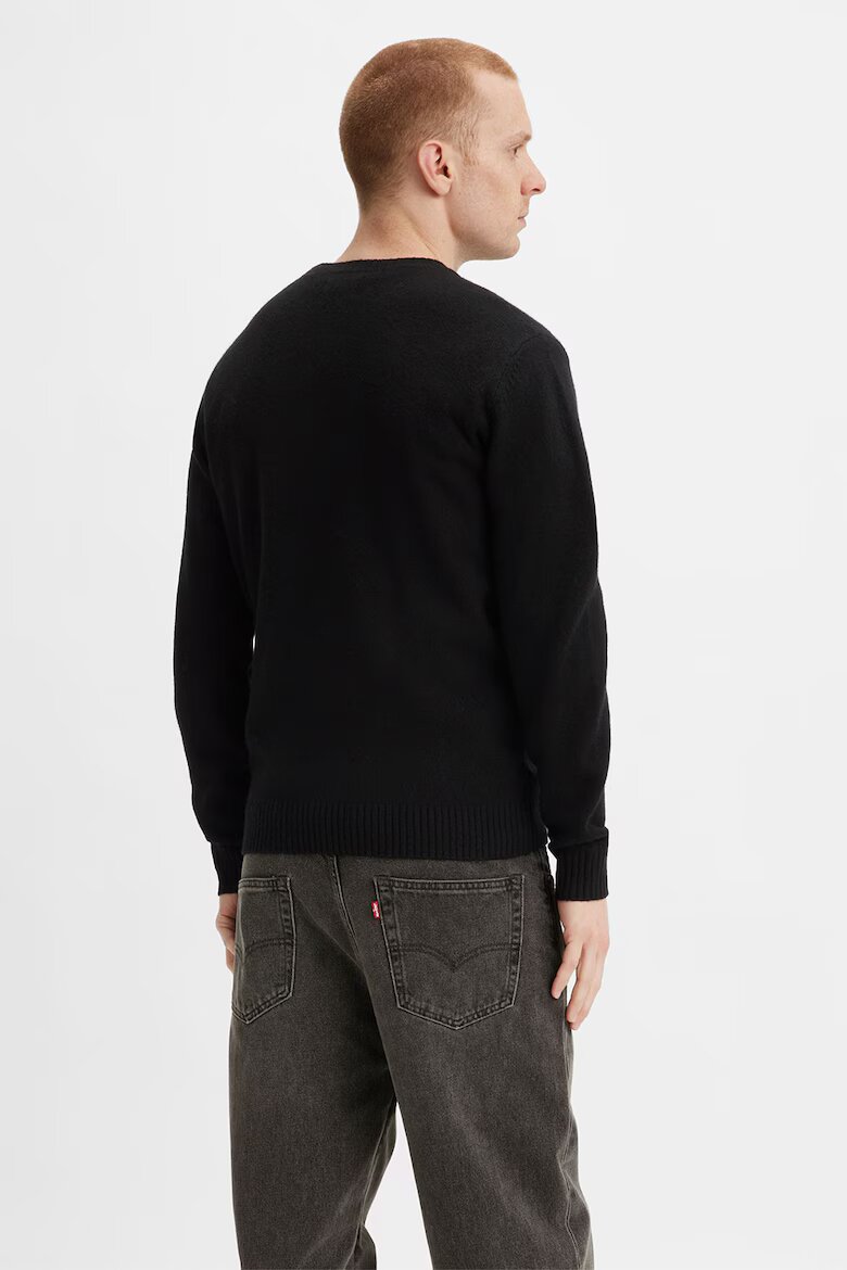 Levi's Пуловер с вълна с овално деколте Черен