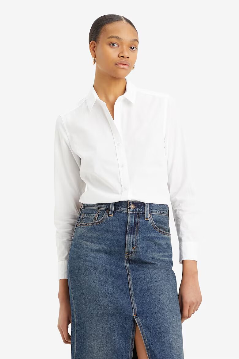 Levi's Риза с остра яка и райе Бял