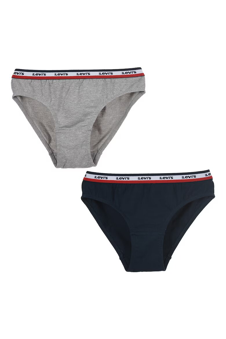 Levi's Слипове с памук с еластично лого Сив меланж/Тъмносин