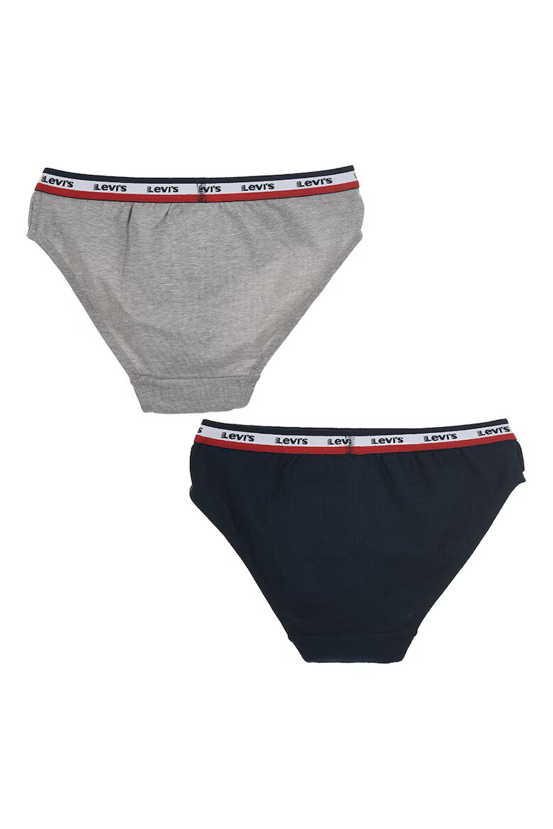 Levi's Слипове с памук с еластично лого Сив меланж/Тъмносин