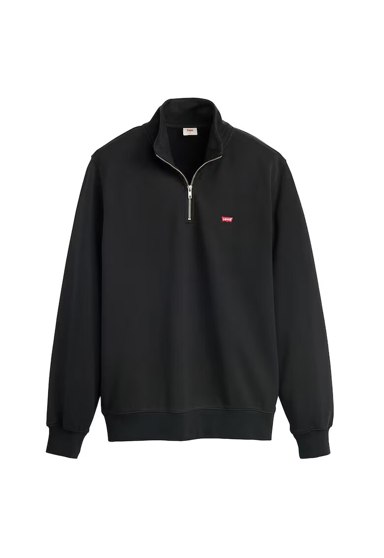 Levi's Суитшърт Original Housemark с къс цип - Черен
