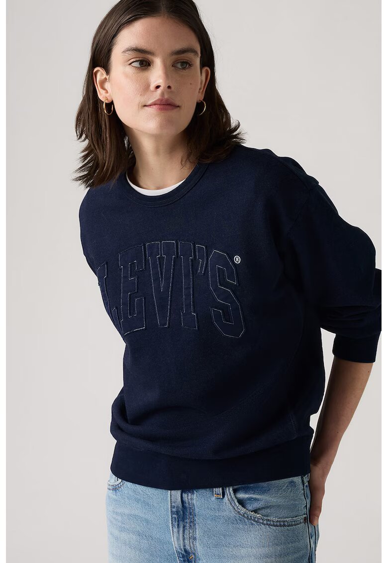 Levi's Суитшърт от памук с овално деколте