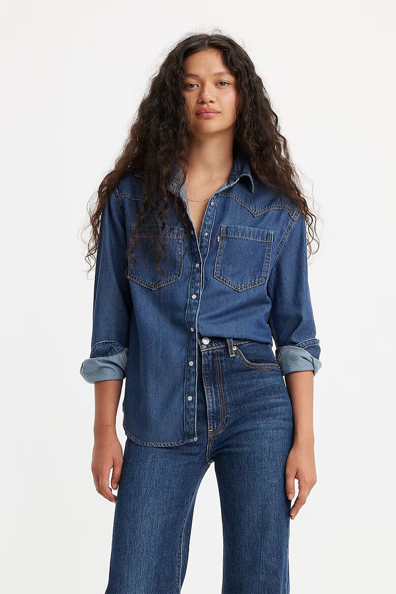 Levi's Свободна риза Teodora от деним Тъмносин