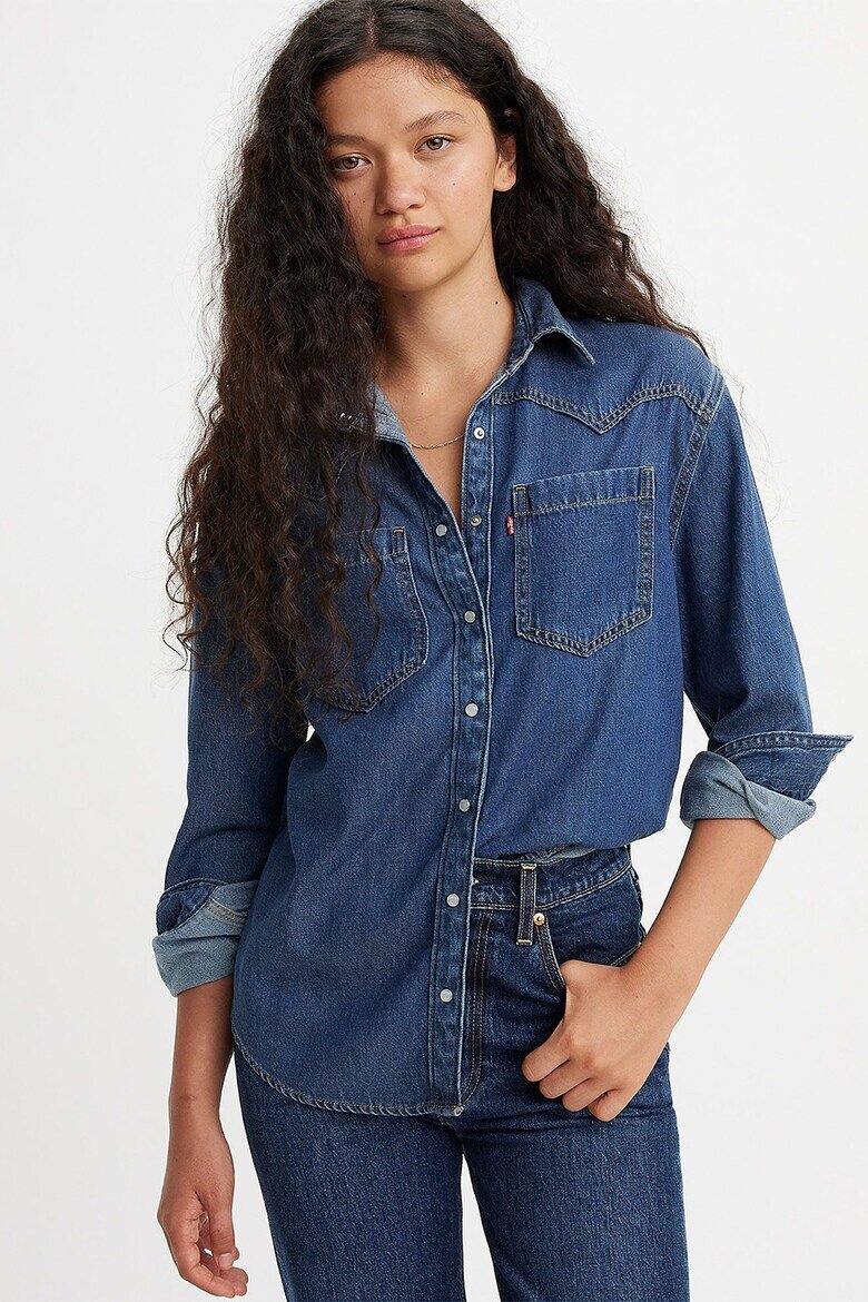 Levi's Свободна риза Teodora от деним Тъмносин