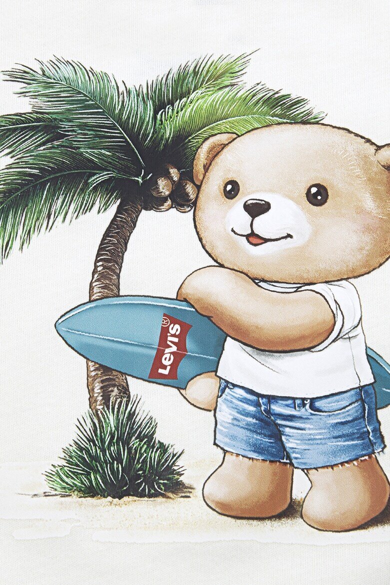 Levi's Тениска Palm Tree с дънкови бермуди Тъмносин/Бял