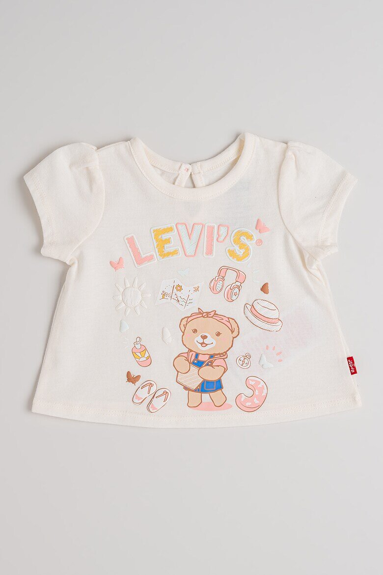 Levi's Тениска с шарка и овално деколте Розово