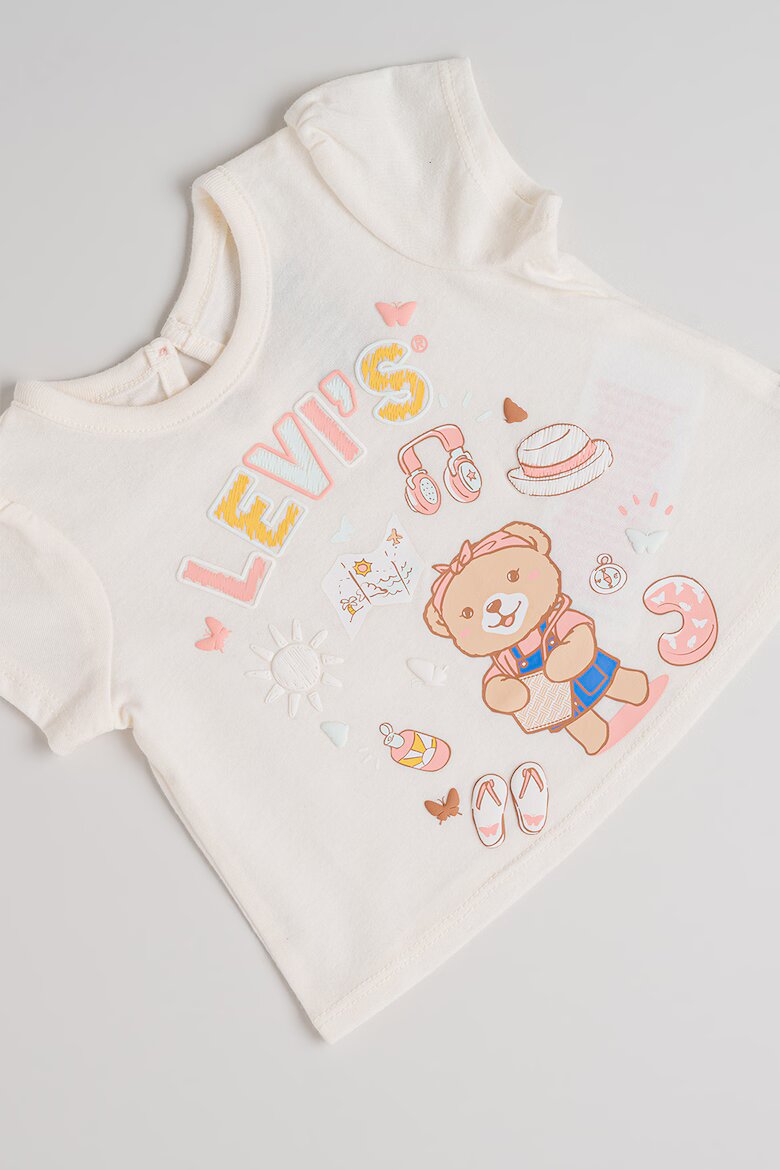 Levi's Тениска с шарка и овално деколте Розово