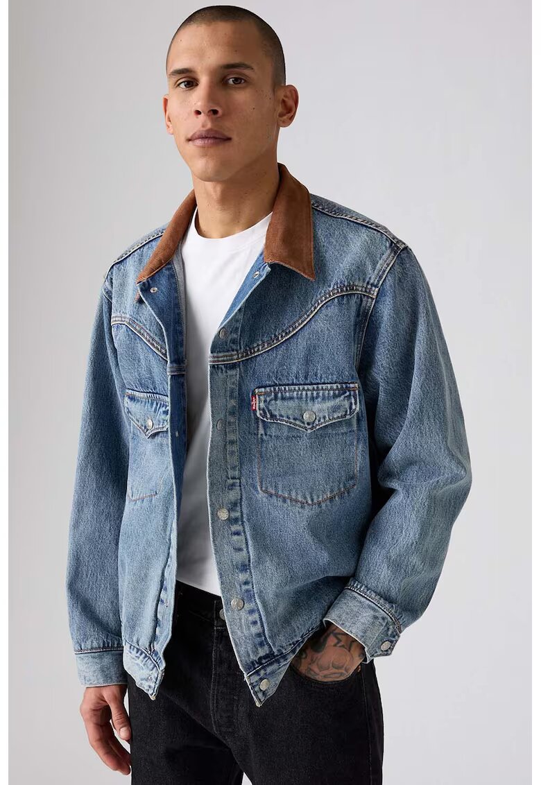 Levi's Яке от деним с контрастна яка