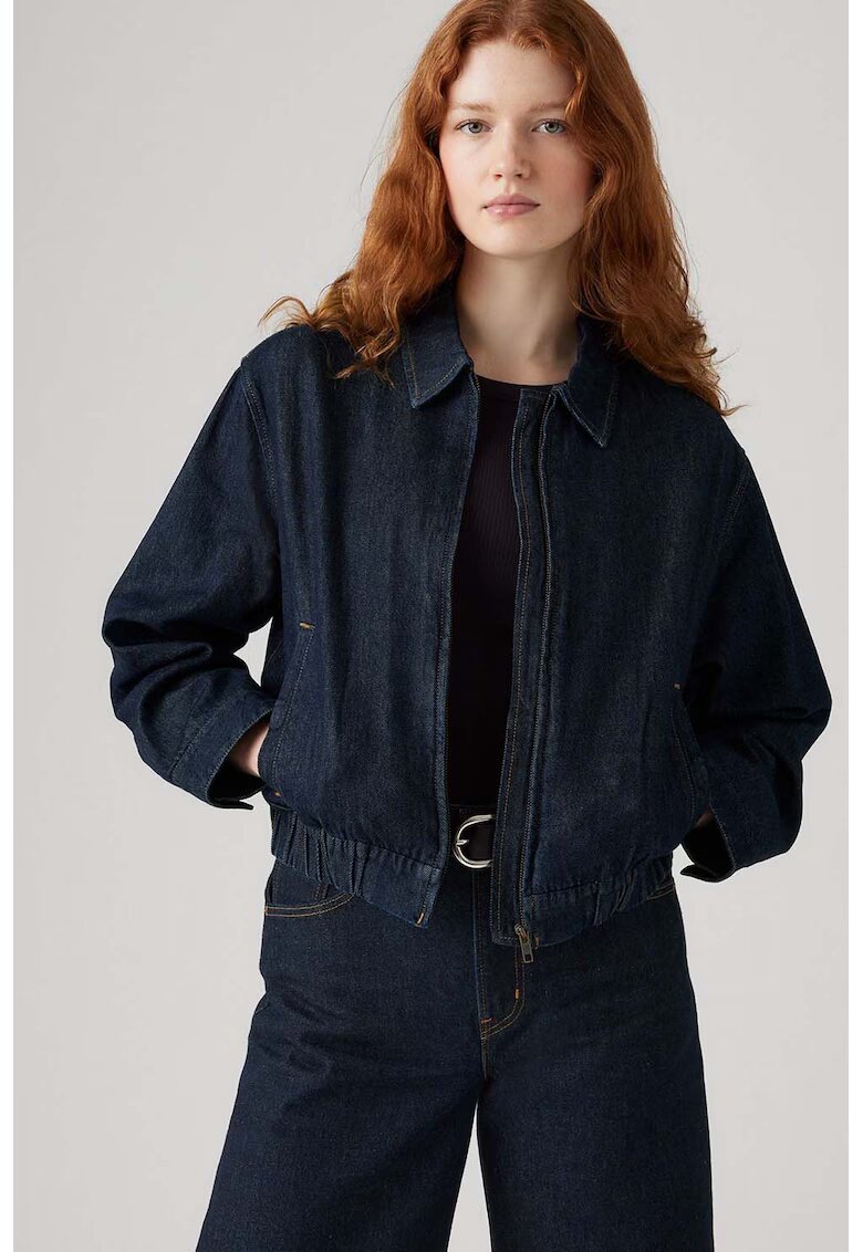 Levi's Яке от деним с цип и джобове встрани