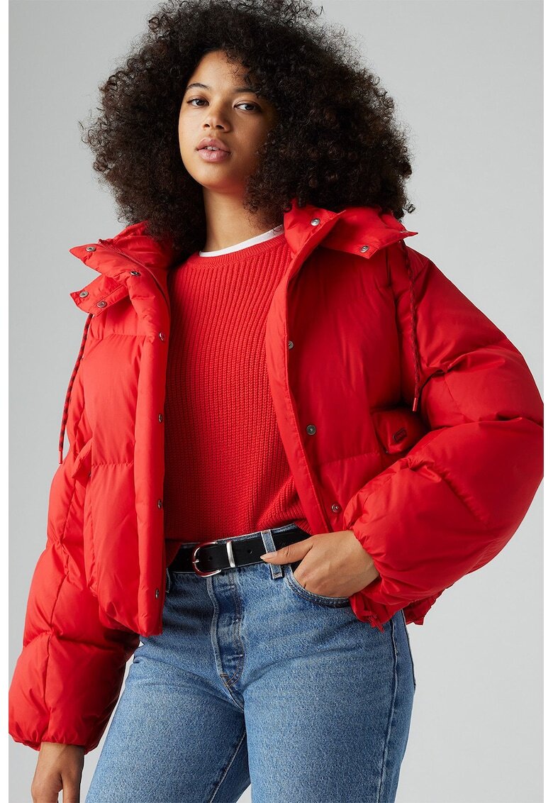 Levi's Зимно яке с отделяща се качулка - Аленочервен