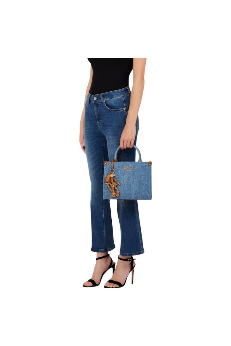 Liu Jo Чанта Jacquard light denim 56674 Син